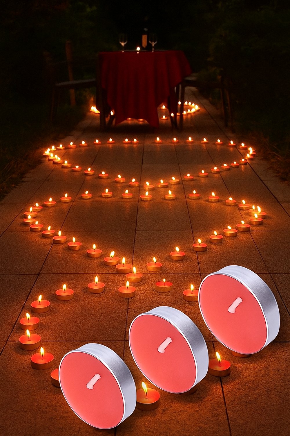 Mum Tealight Kırmızı Yuvarlak 50 Lİ 6gr