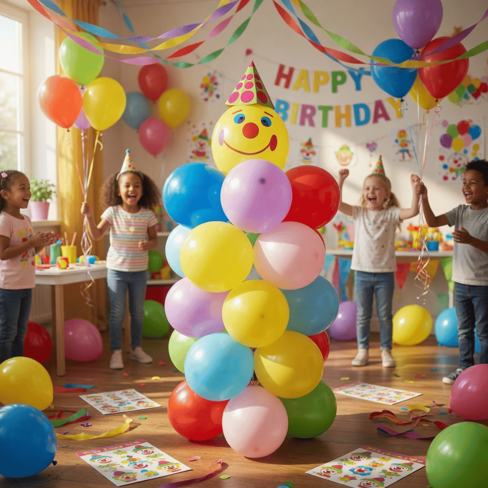 Palyaço balon seti 30 balaon+ aksesuar ve sticker