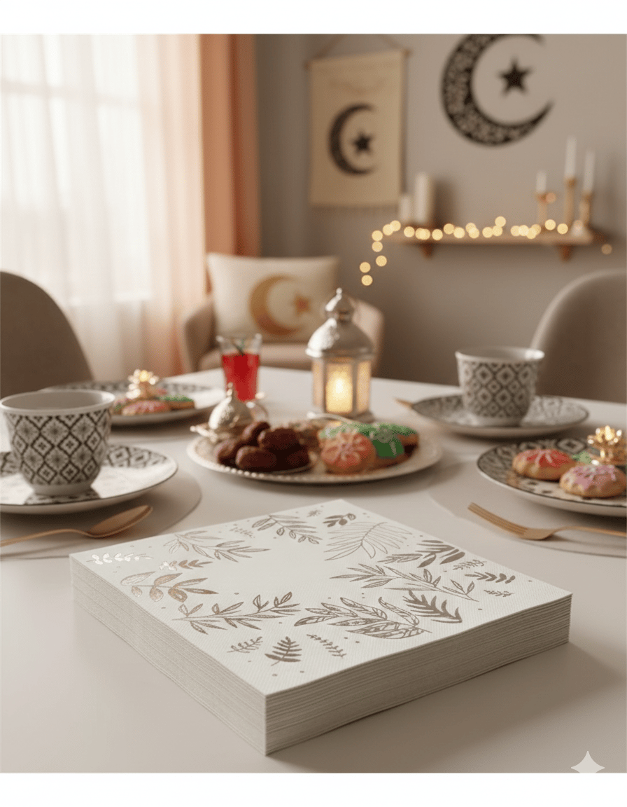 Peçete Varaklı Yaprak Model Gümüş 20 Parça