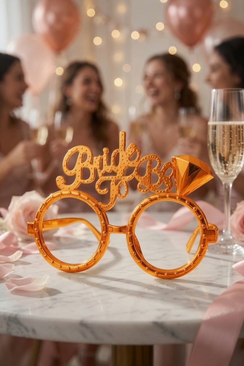 Rose Gold Bride To Be Parti Gözlüğü Bekarlığa Veda Plastik Parti Aksesuarı