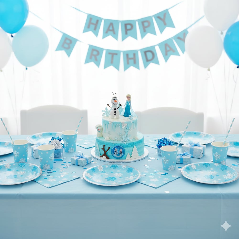 Tabak Kar Teması 23 Cm 8 Parça Frozen elsa