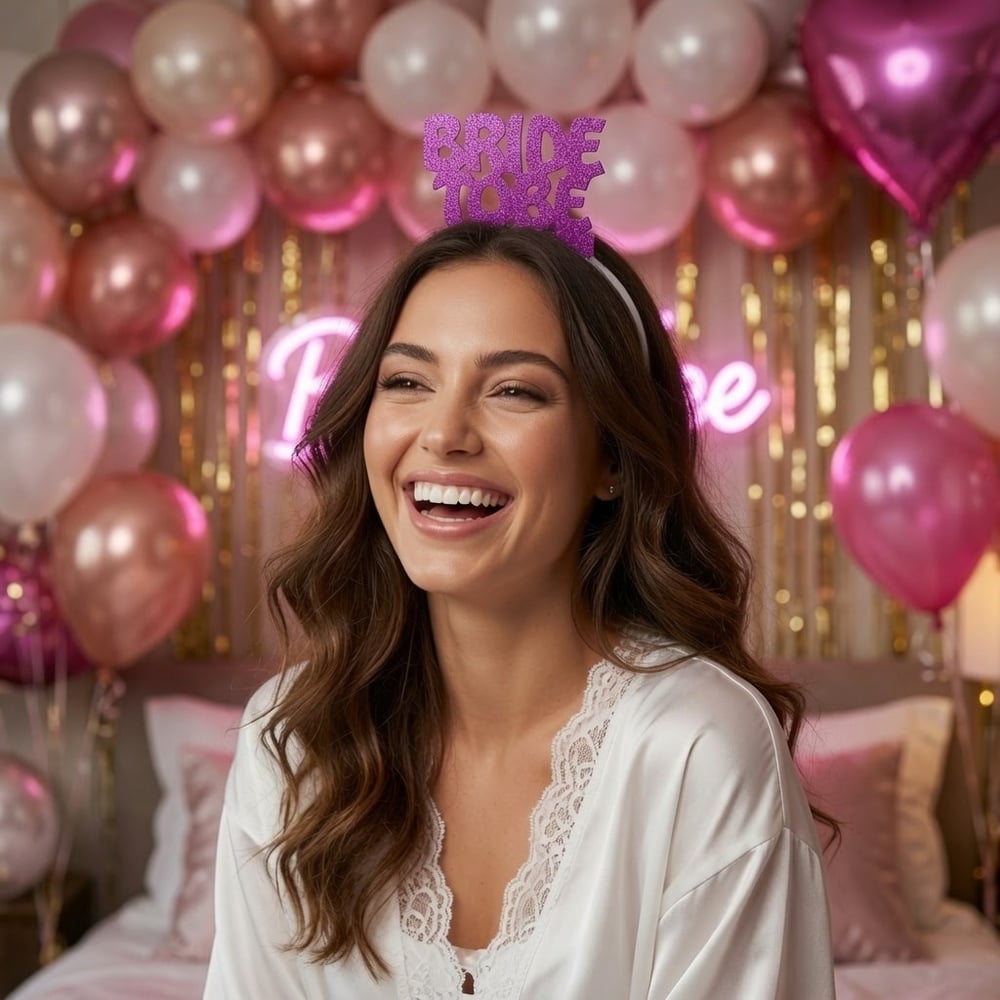 Taç Eva Bride To Be Mor Simli Taşlı Bekarlığa Veda Partisi Gelin Tacı Saç Aksesuarı