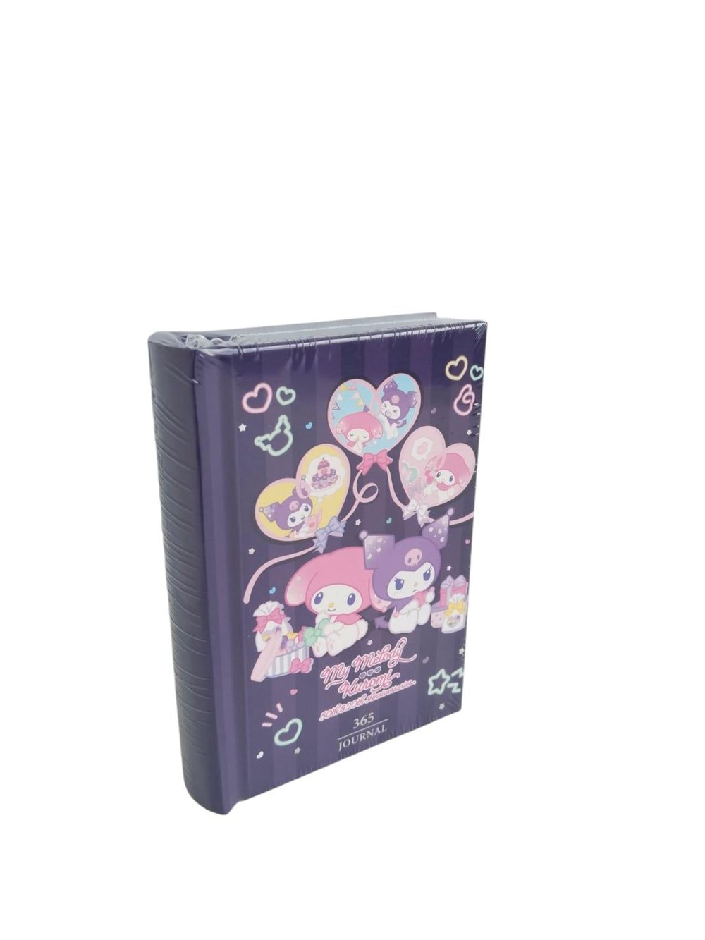 Victori's Journals VJ Kuromi-My Melodi lisanslı 365 Günlük 368 sayfa A7 ebatında gümüş varaklı kenarlı defter