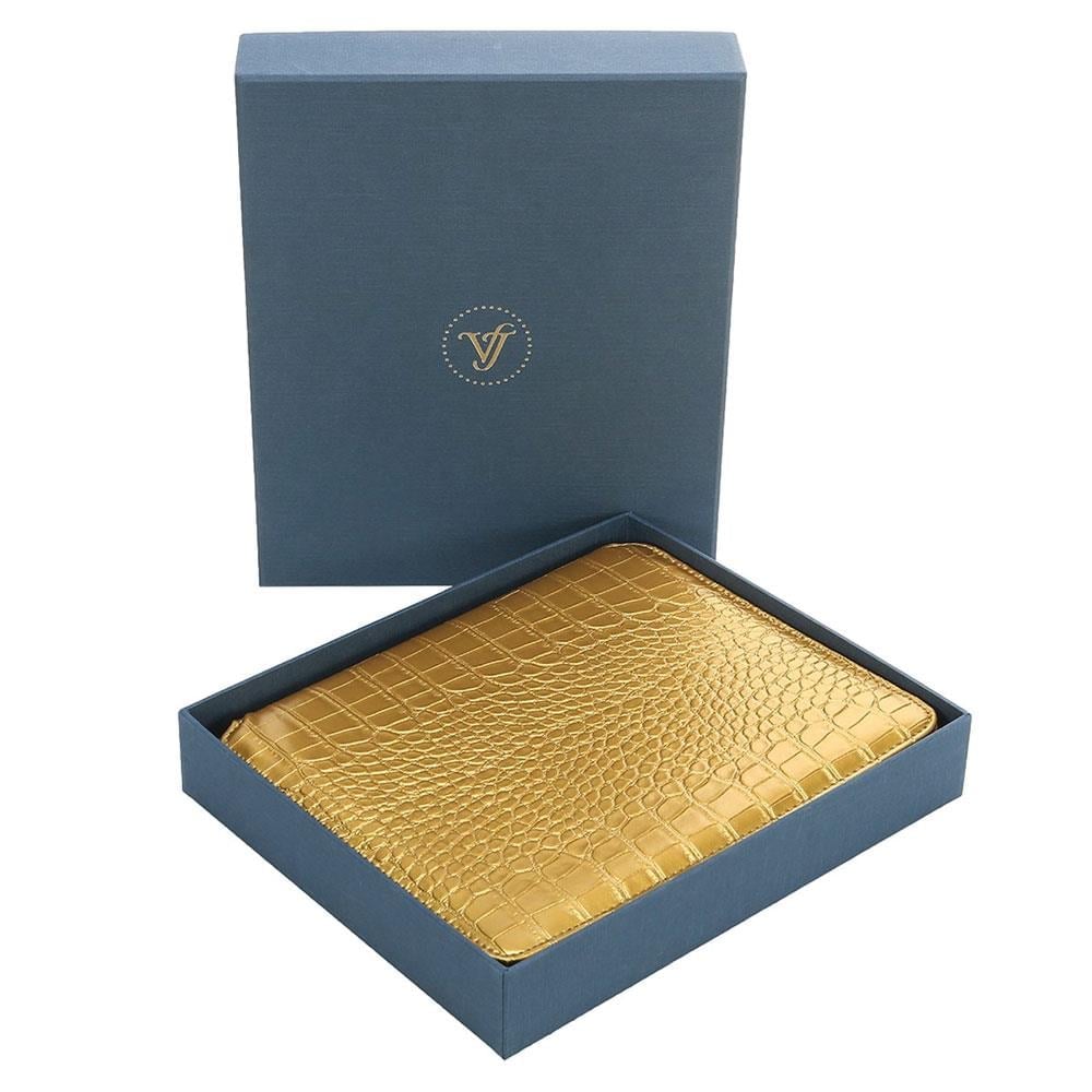 Vj croco zipperfolder organizerdef 14,8*21 altın