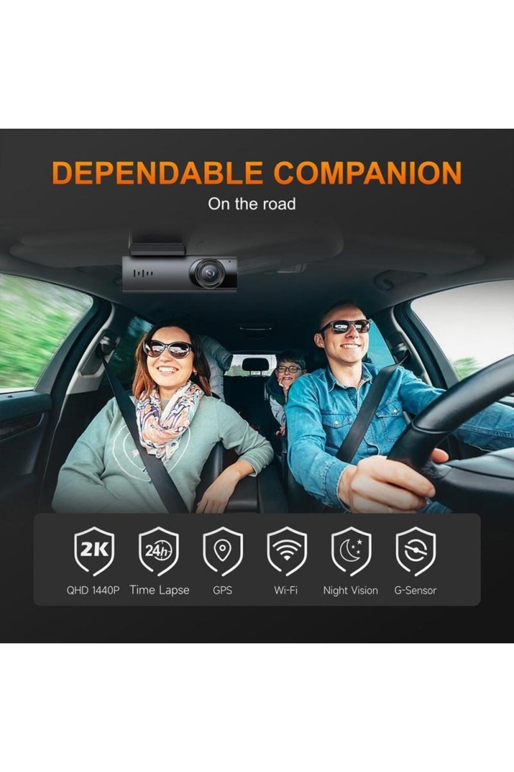 Araç içi kamera ön arka kamera 2K+1K WiFi GPS sürüş kaydedici ön panel kamerası park monitörü WDR