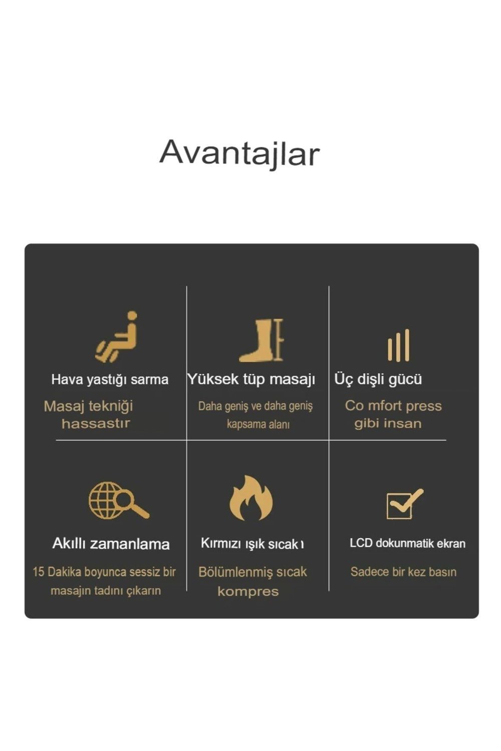 Bacak Ve Ayak Masaj Cihazı Titreşim ve Isı ile Bacak Ayak parmak ve topuk masaj makinası