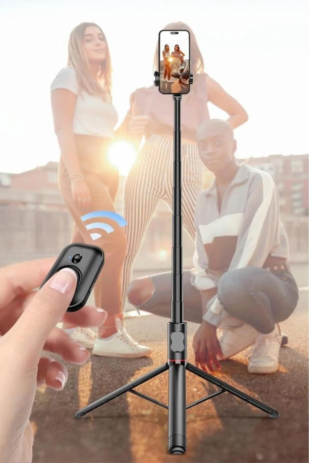 C10 Çok Amaçlı Tripod Kumandalı Selfie Çubuğu Siyah