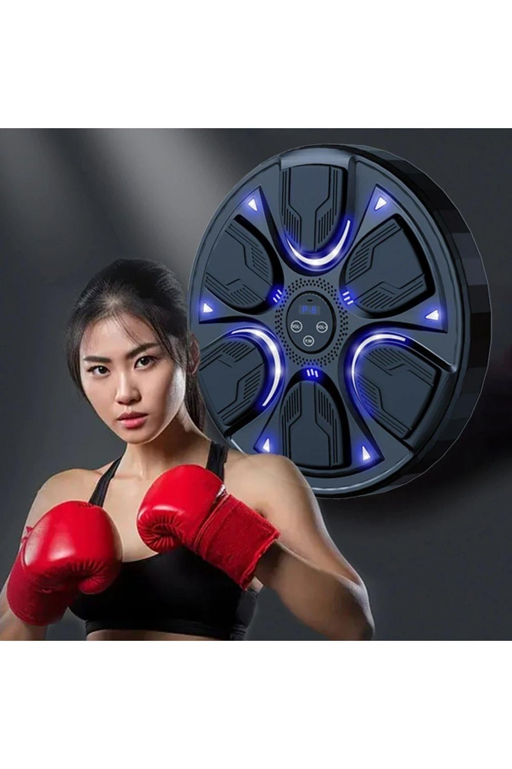 Eldivenli Akıllı Boks Standı Müzikli Boks Makinesi  Yetişkin Çocuk Egzersiz Boks Spor Ekipmanı