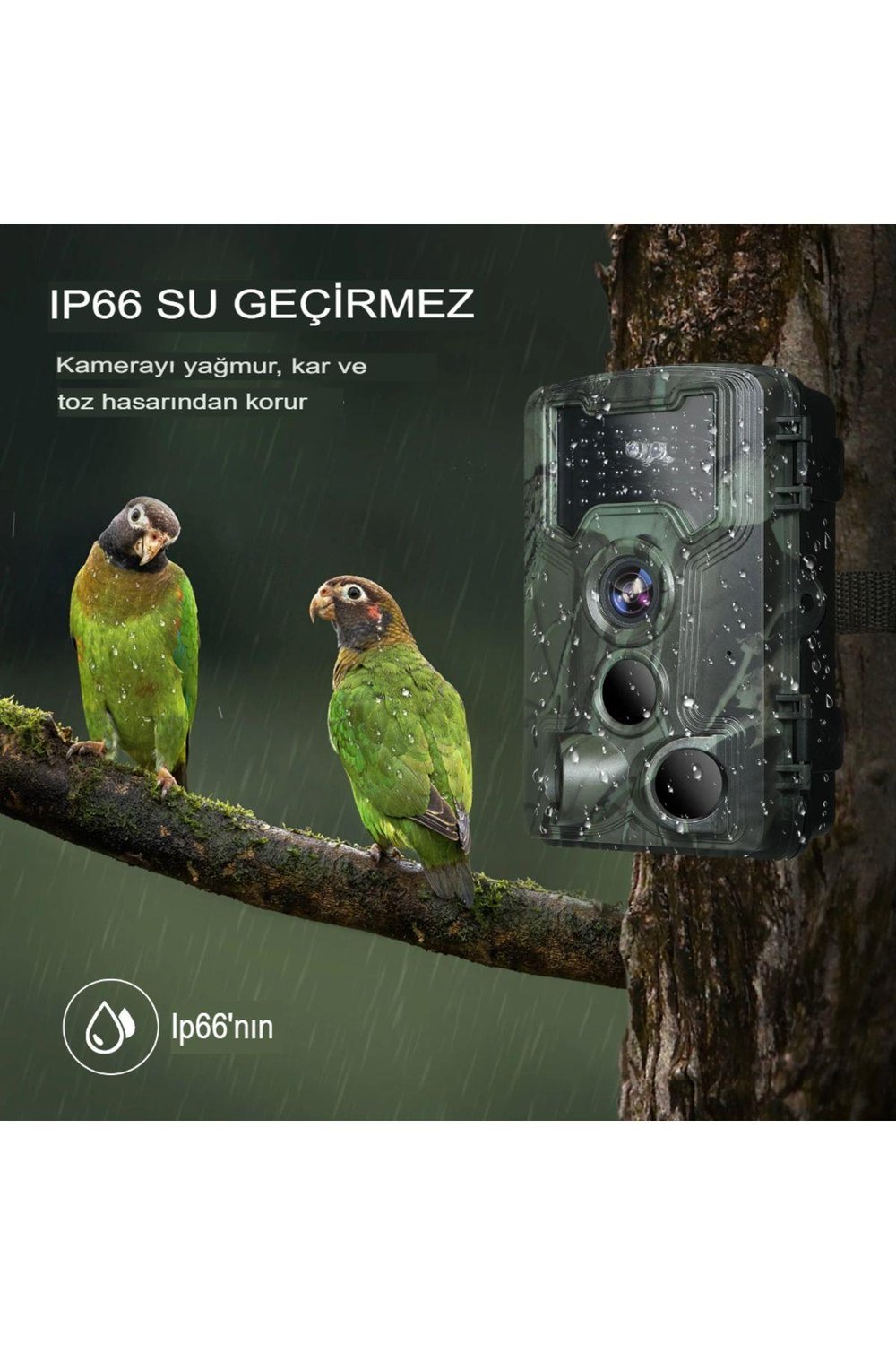 Foto Kapan 36MP 1080P takip kamerası gece görüş 3 PIR sensörleri ile IP66 kızılötesi avcılık kamera