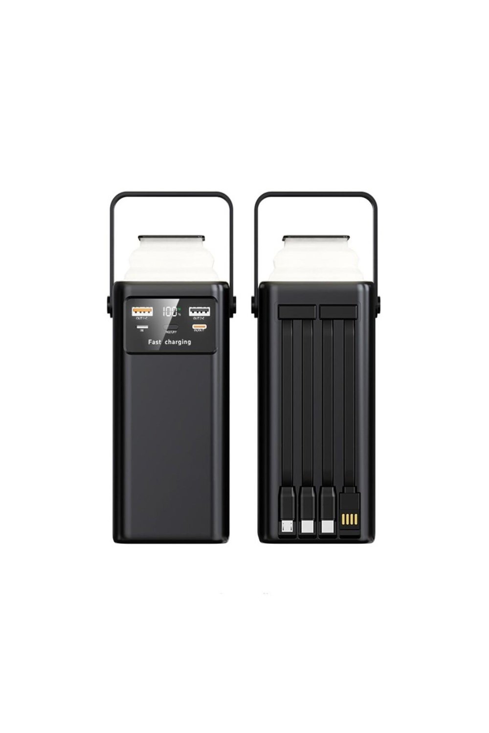 Hızlı Şarjlı Powerbank 30000mAh 22.5W Dahili Kablolu 2x USB Outdoor Taşınabilir