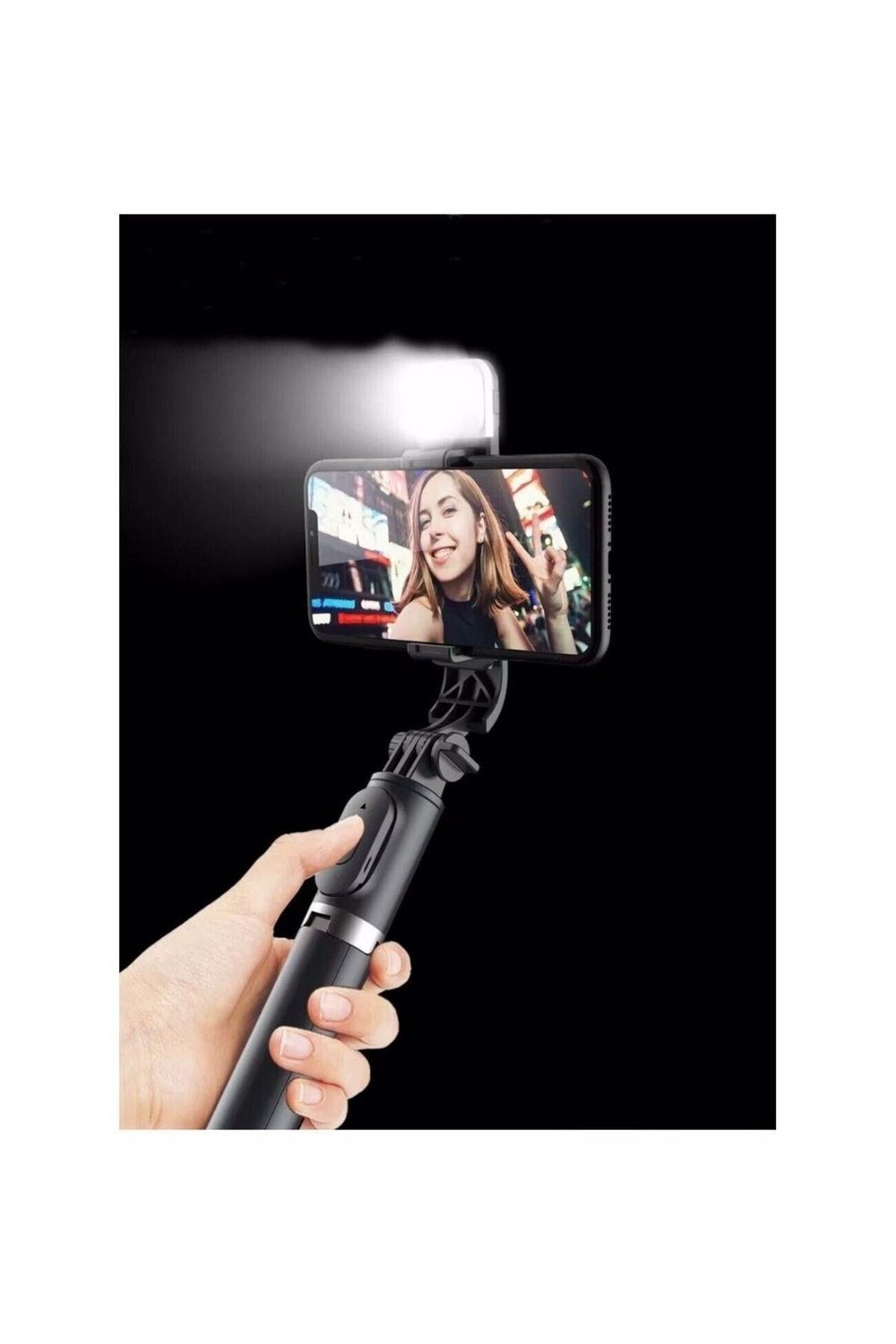 Led Işıklı Selfie Çubuğu Bluetooth Kumandalı Kablosuz Tripot Selfie Monopod Selfie Stick