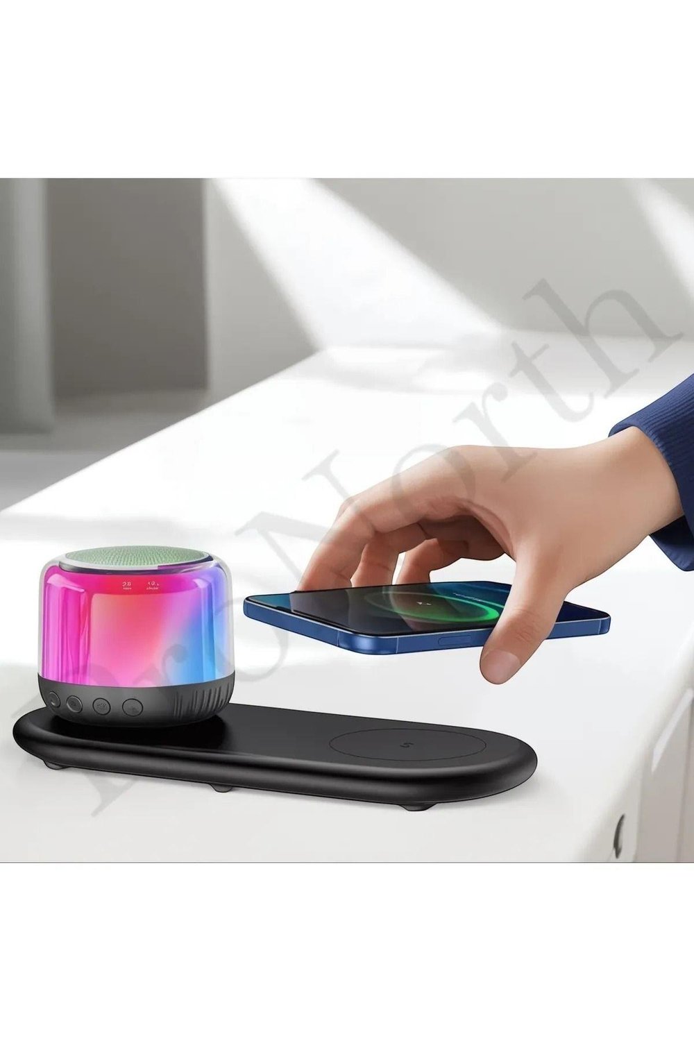 MagSafe Şarj Stantlı Kablosuz RGB Hoparlör