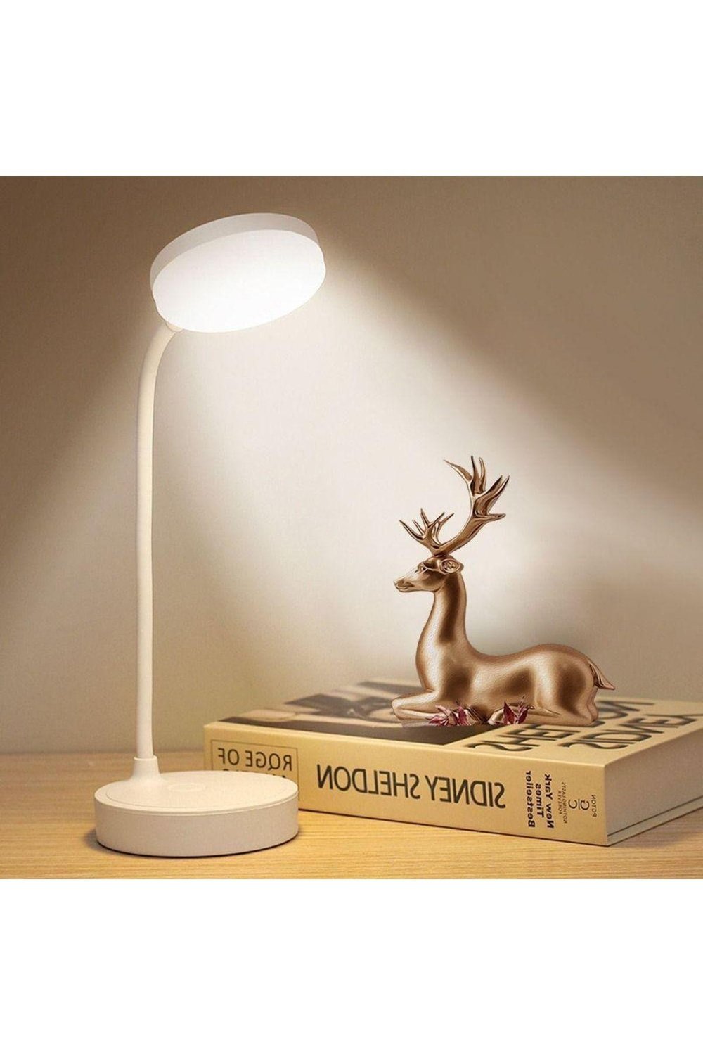 Şarjlı Dokunmatik 20 Led Çalışma Okuma Işığı Flexible Masa Lambası