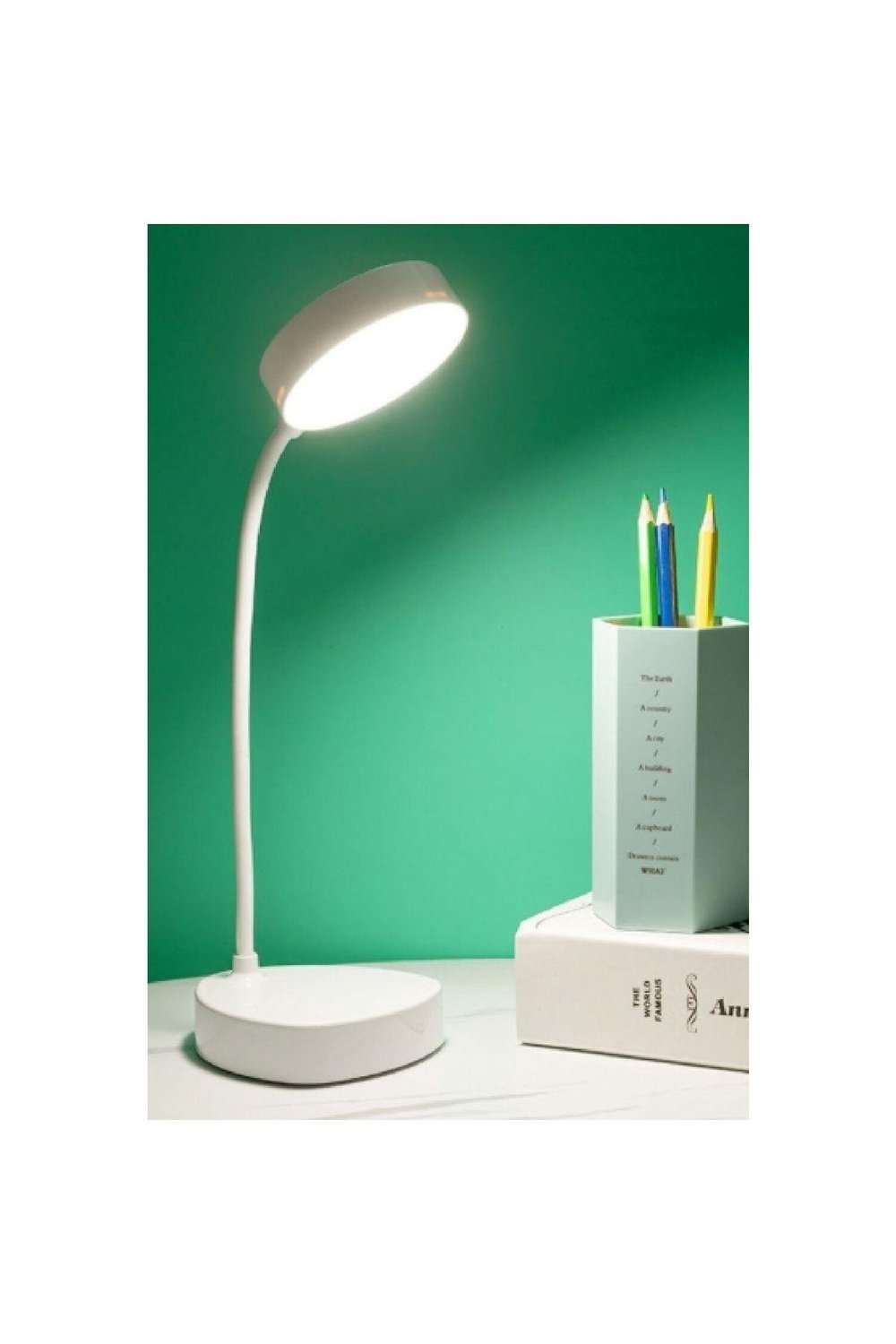 Şarjlı Dokunmatik 20 Led Çalışma Okuma Işığı Flexible Masa Lambası