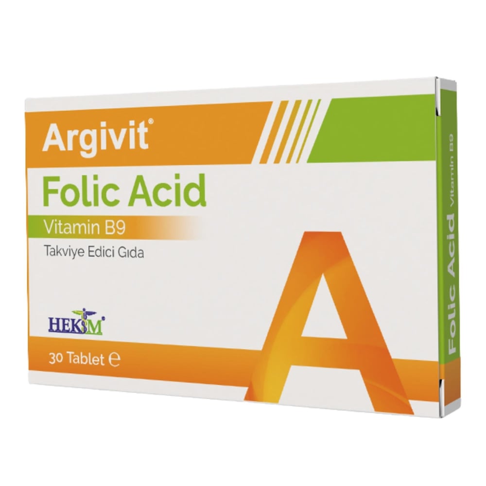 Argivit Folic Asit Vitamin B9 İçeren Takviye Edici Gıda 30 Tablet