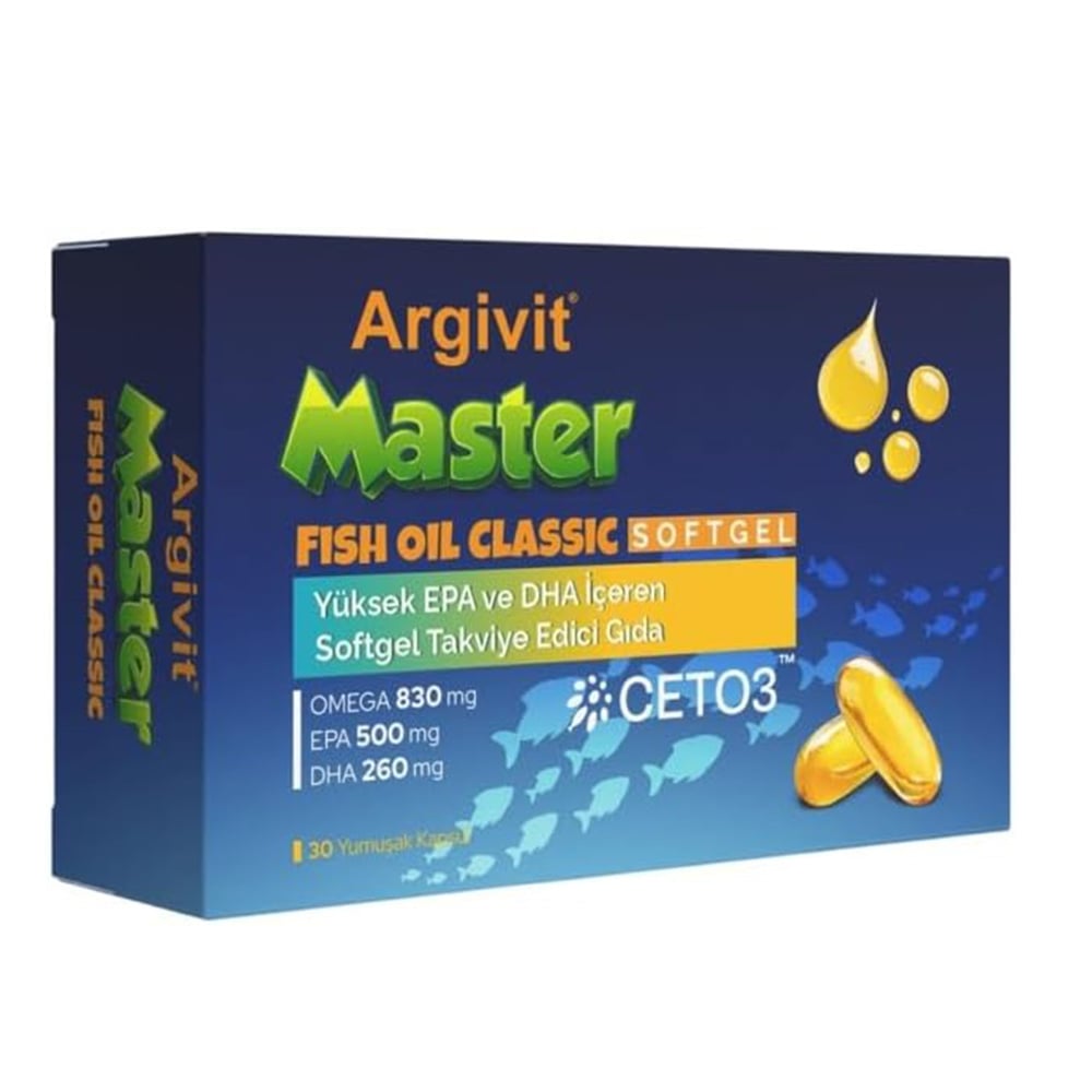 Argivit Master Fish Oil Softgel 30 Yumuşak Kapsül - Aromasız