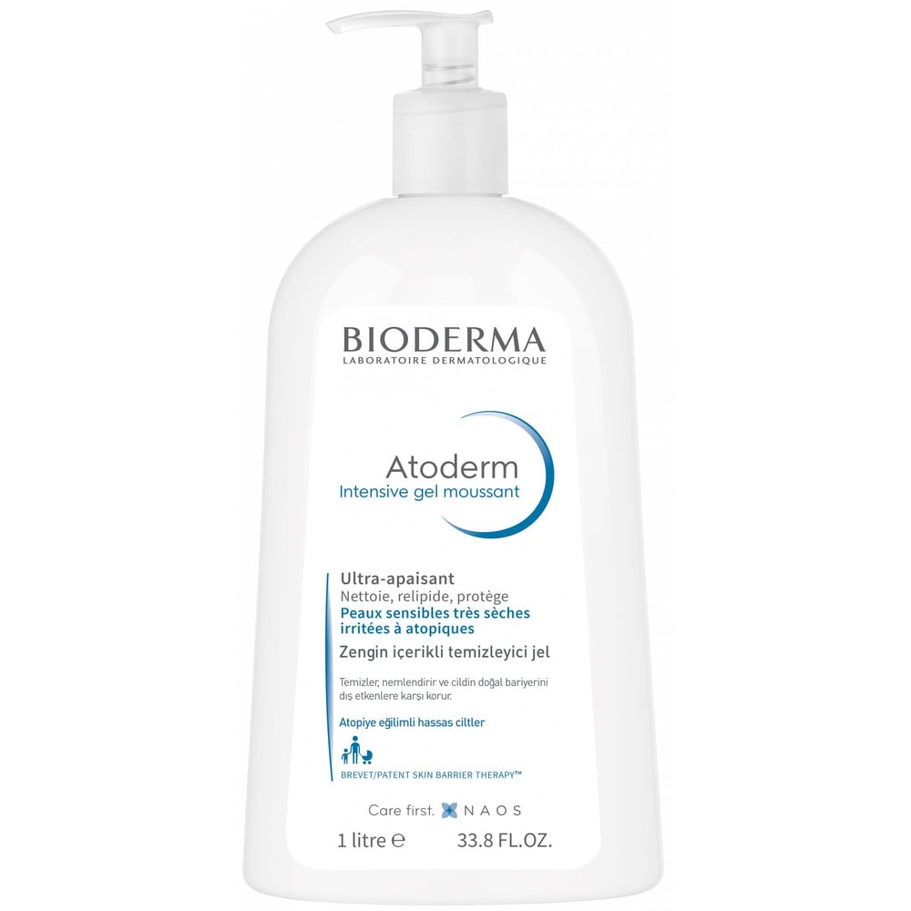 Bioderma Atoderm Intensive Foaming Gel 1000 ml Kuru ve Atopik Ciltler için Temizleyici Jel