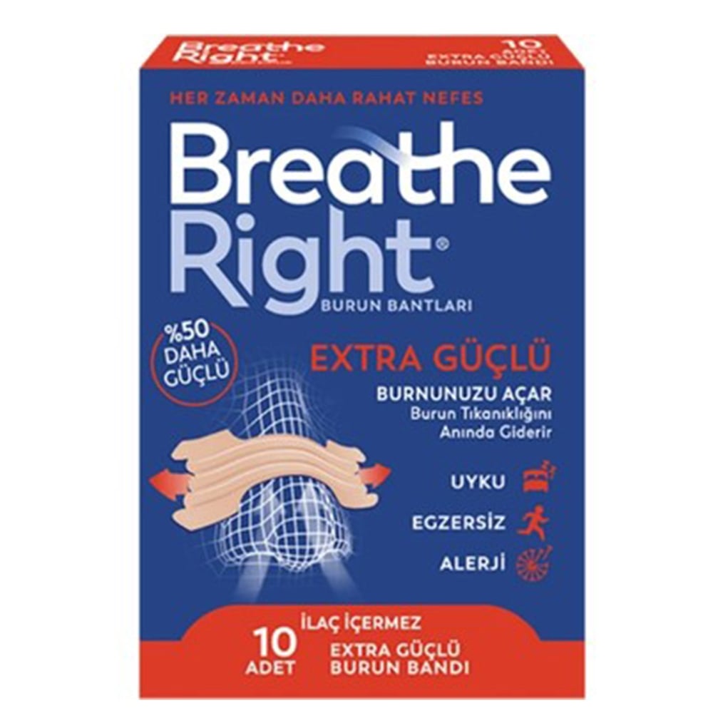 Breathe Right Burun Bandı Extra Standart Boy 10'lu