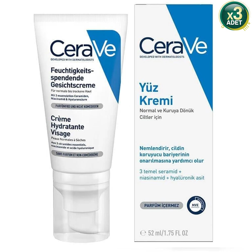 Cerave 52 ml Nemlendirici Krem 3 Adet