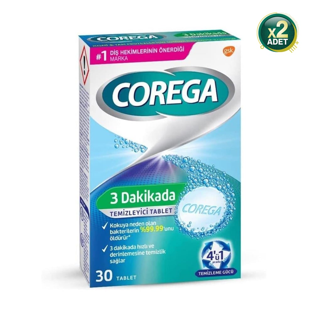 Corega Diş Protezi Temizleyici Tablet 2 Adet