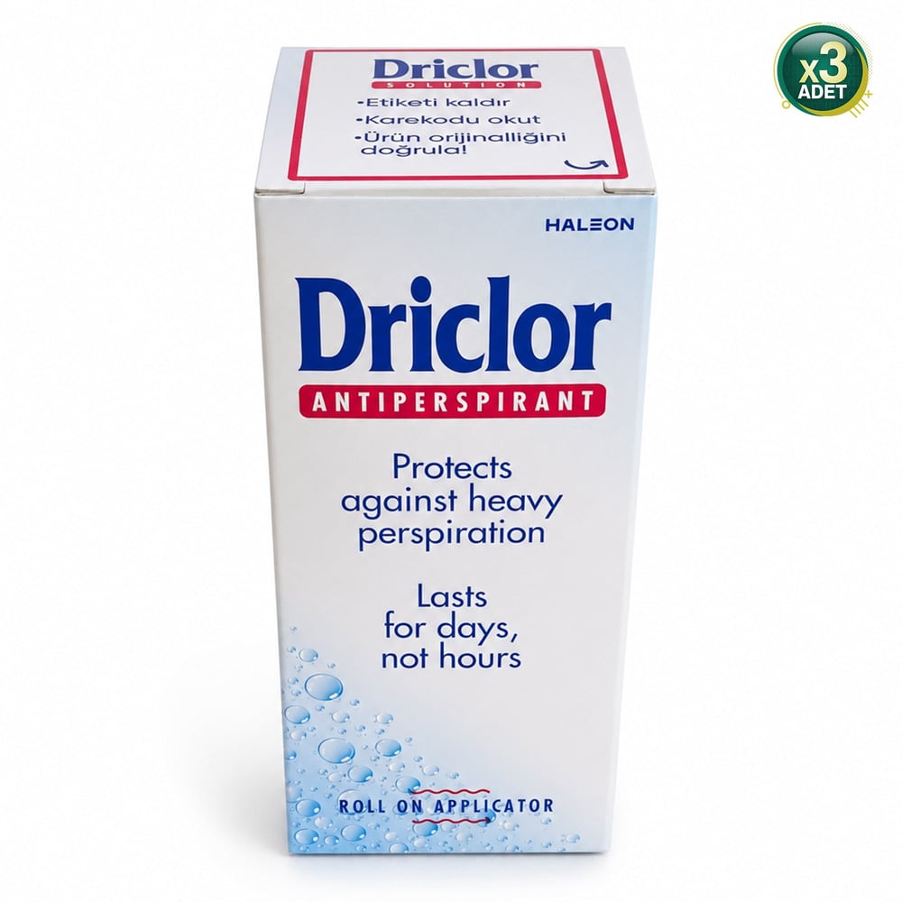 Driclor Terleme Karşıtı Roll On 20 ml 3 Adet - Karekodlu Yeni Ambalaj