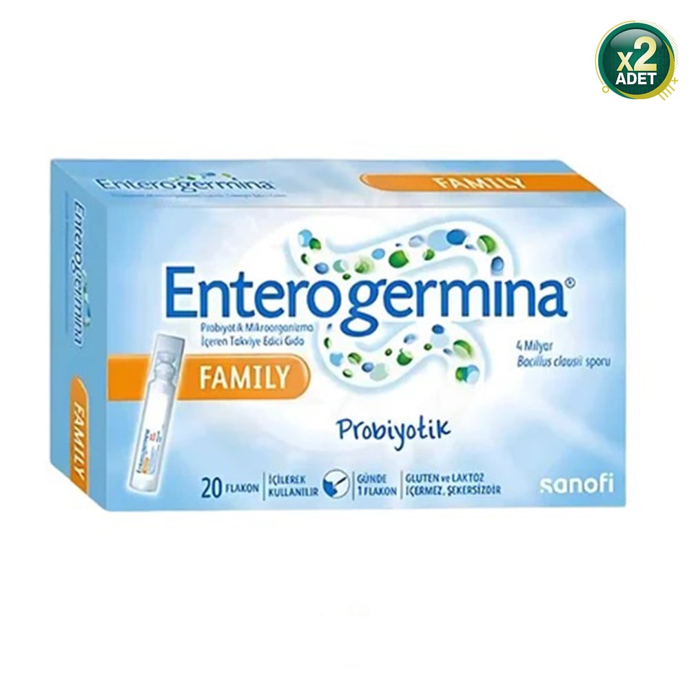 Enterogermina Famıly 5 ml x 20 Flakon Probiyotik 2 Adet