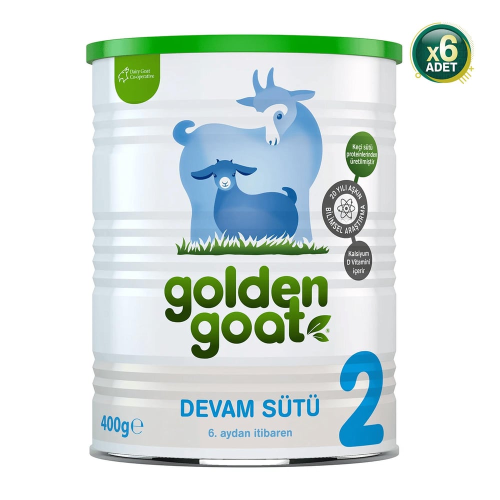 Golden Goat 2 Keçi Sütlü Devam Sütü 400 gr 6 Adet