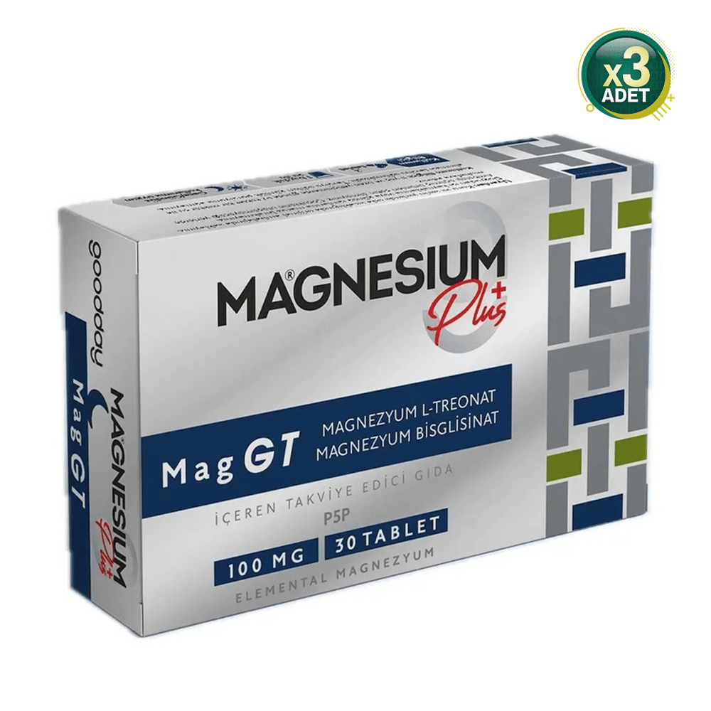 Goodday Magnesium Plus Mag GT 30 Tablet 3 Adet