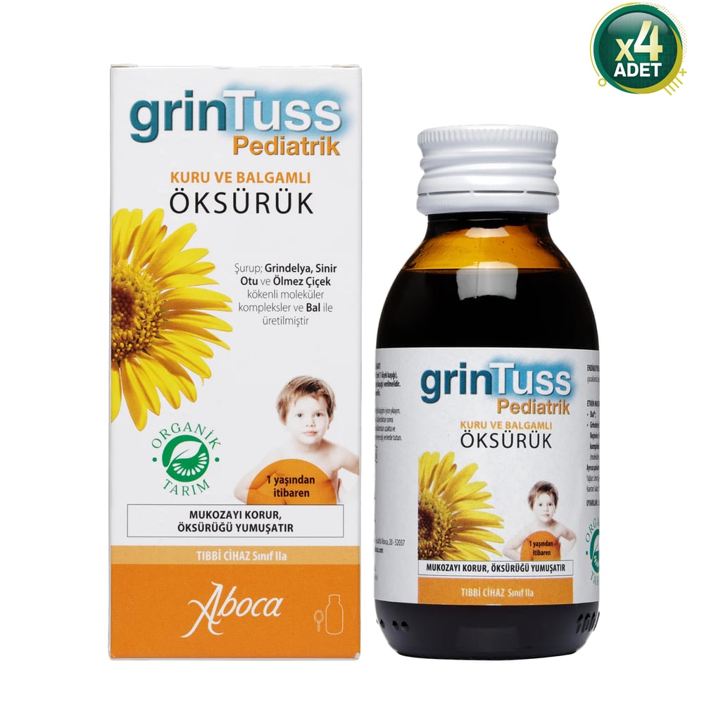 Grintuss Öksürük Şurubu Pediatrik 128 gr 4 Adet