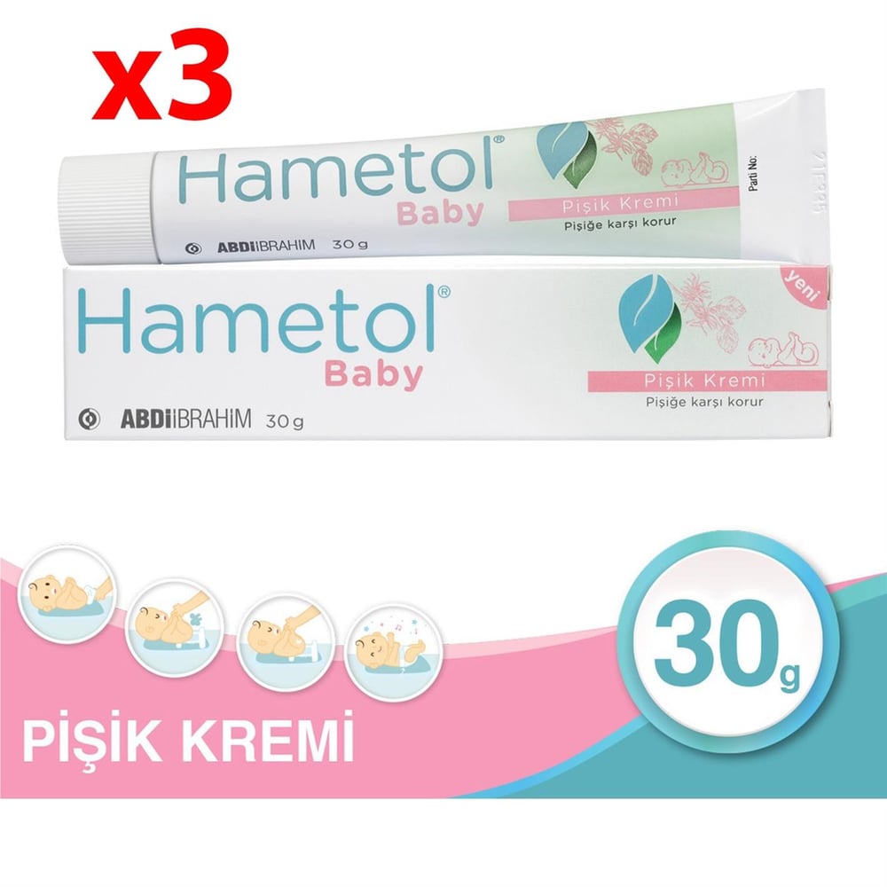 Hametol Baby Bez Bölgesi Bakım Pişik Kremi 30 g 3 Adet