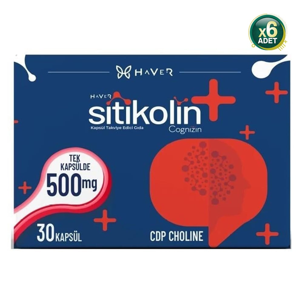 Haver Sitikolin Cognizin 500 mg 30 Kapsül 6 Adet