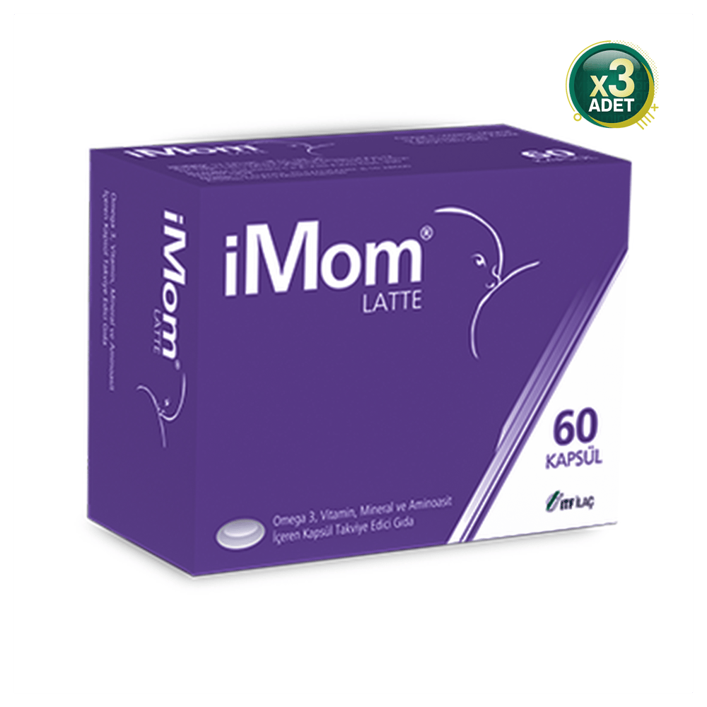 iMom Latte Omega 3 Takviye Edici Gıda 60 Kapsül 3 Adet