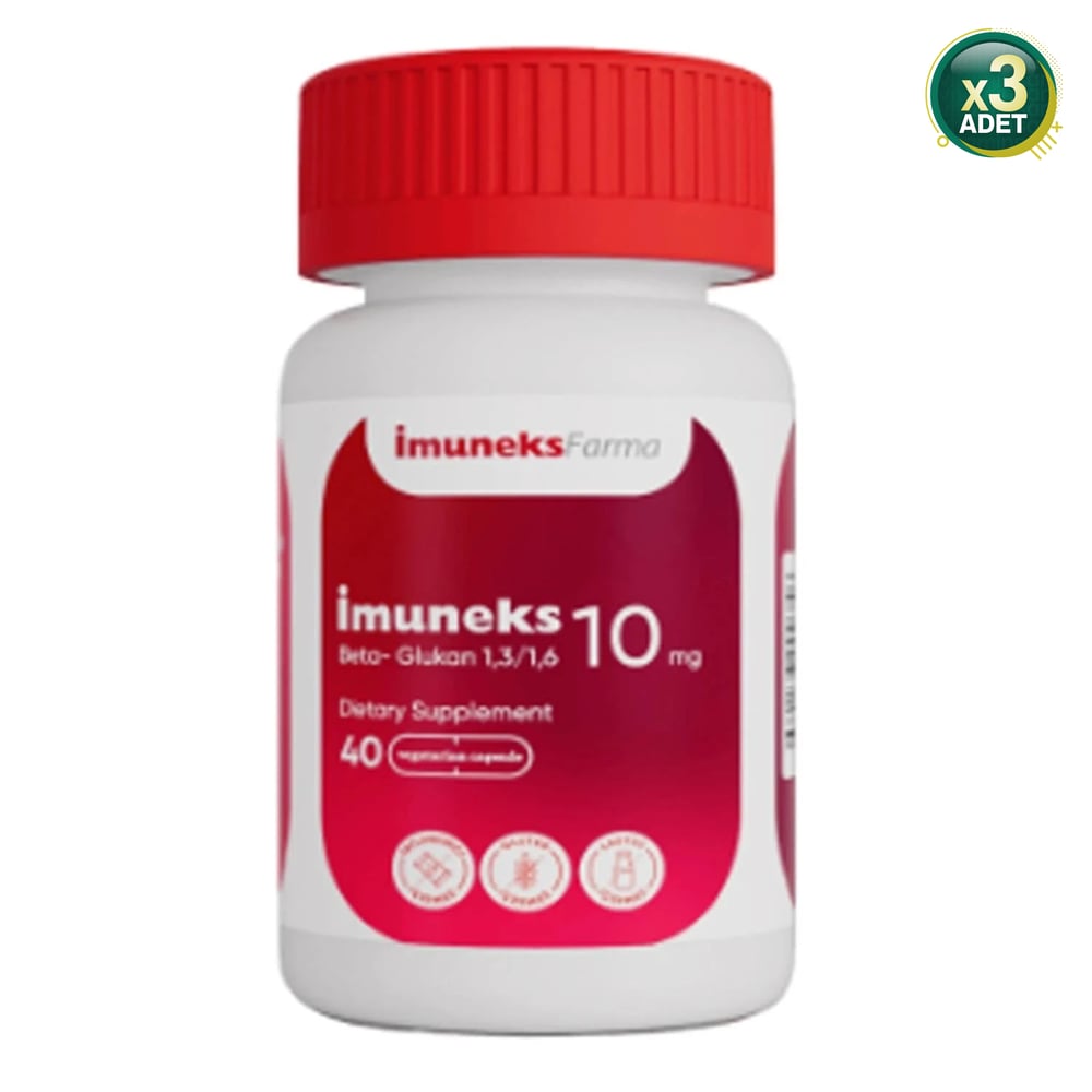 Imuneks Beta Glukan 10 Mg 40 Kapsül - 3 Adet (Toplam 120 Kapsül)