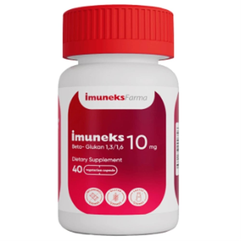 Imuneks Farma 10 mg Beta Glukan İçeren Takviye Edici Gıda 40 Kapsül