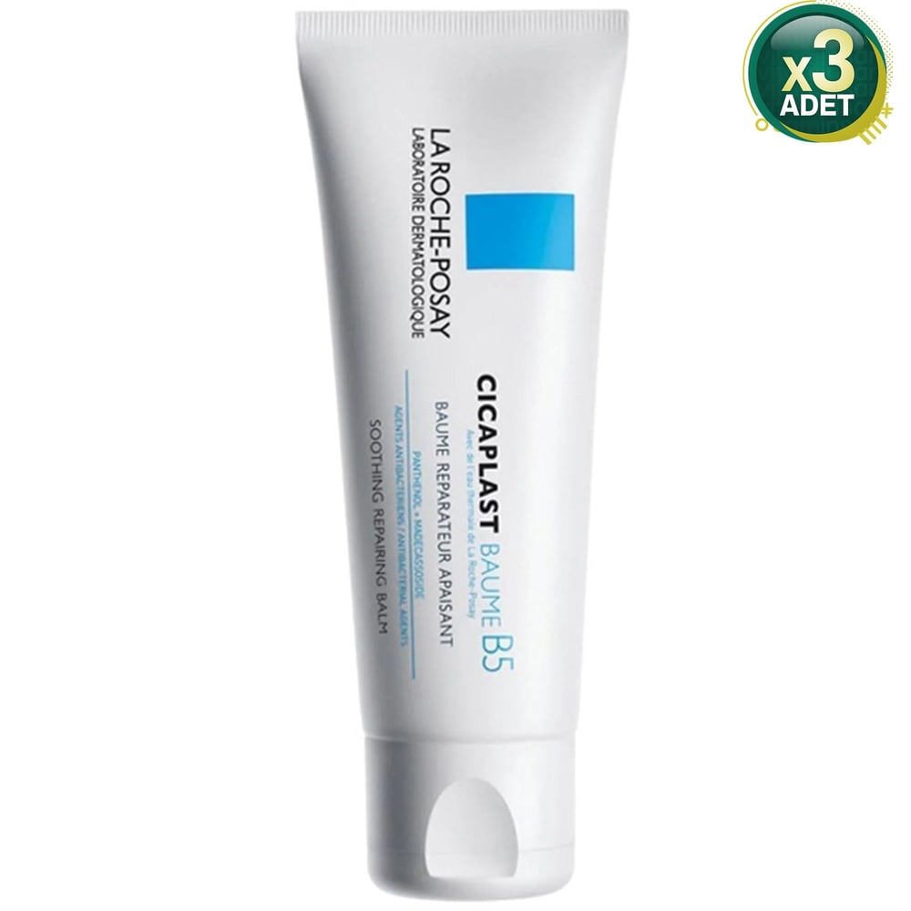 La Roche-Posay Cicaplast Baume B5+ Yatıştırıcı ve Onarıcı Bakım Kremi 40 ml 3 Adet