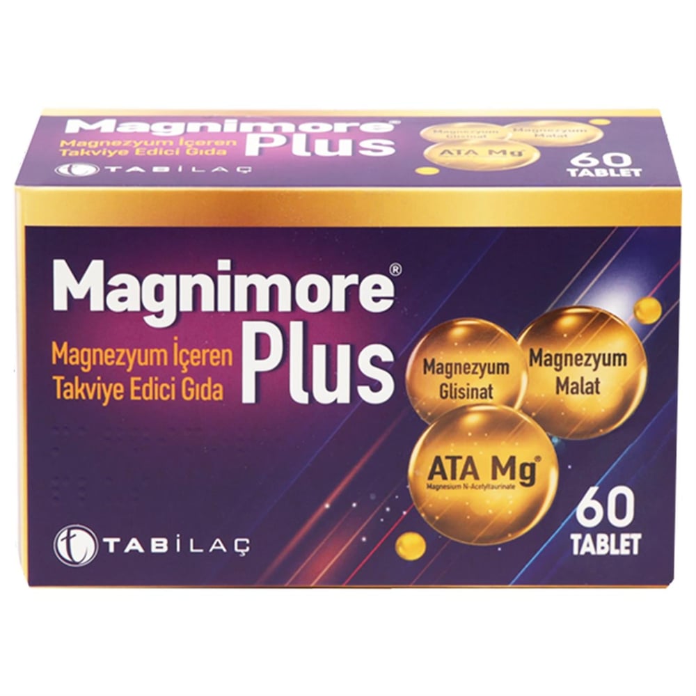 Magnimore Plus Magnezyum İçeren Takviye Edici Gıda 60 Kapsül