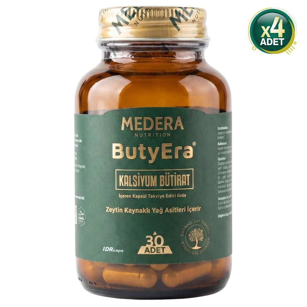 Medera Butyera Kalsiyum Bütirat 30 Kapsül 4 Adet