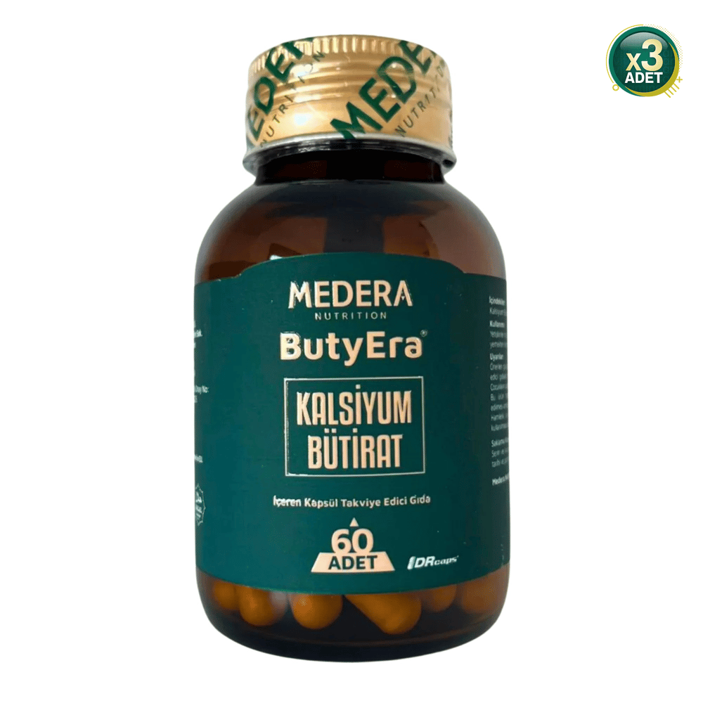 Medera Nutrition ButyEra 3 adet Kalsiyum Bütirat (Postbiyotik) İçeren Takviye Edici Gıda - 3'LÜ SET