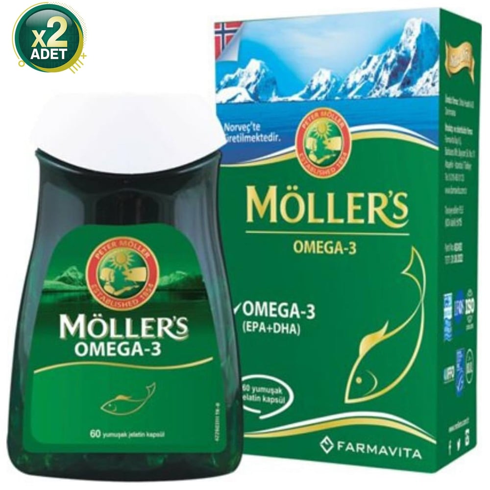 Möllers Omega 3 Balık Yağı 60 Kapsül 2'li