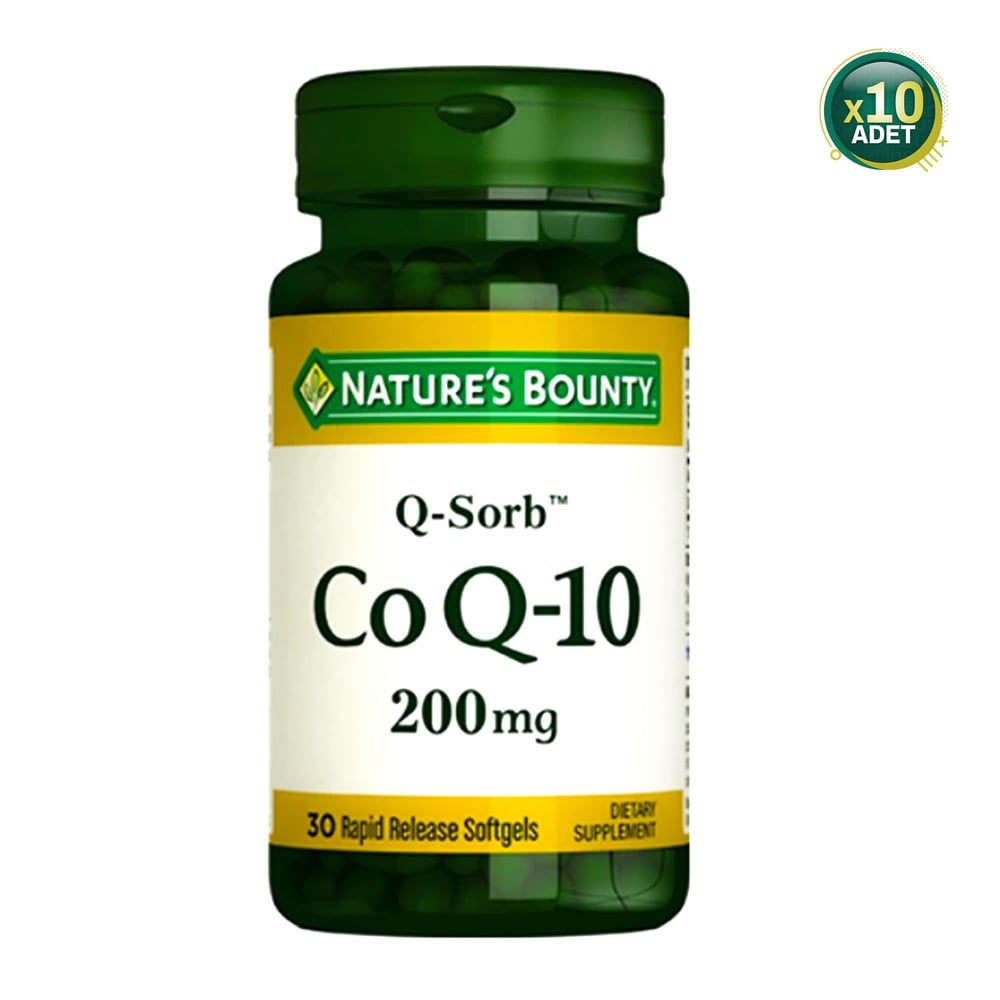 Natures Bounty Coenzyme Q-10 200 mg 30 Kapsül 10 Adet
