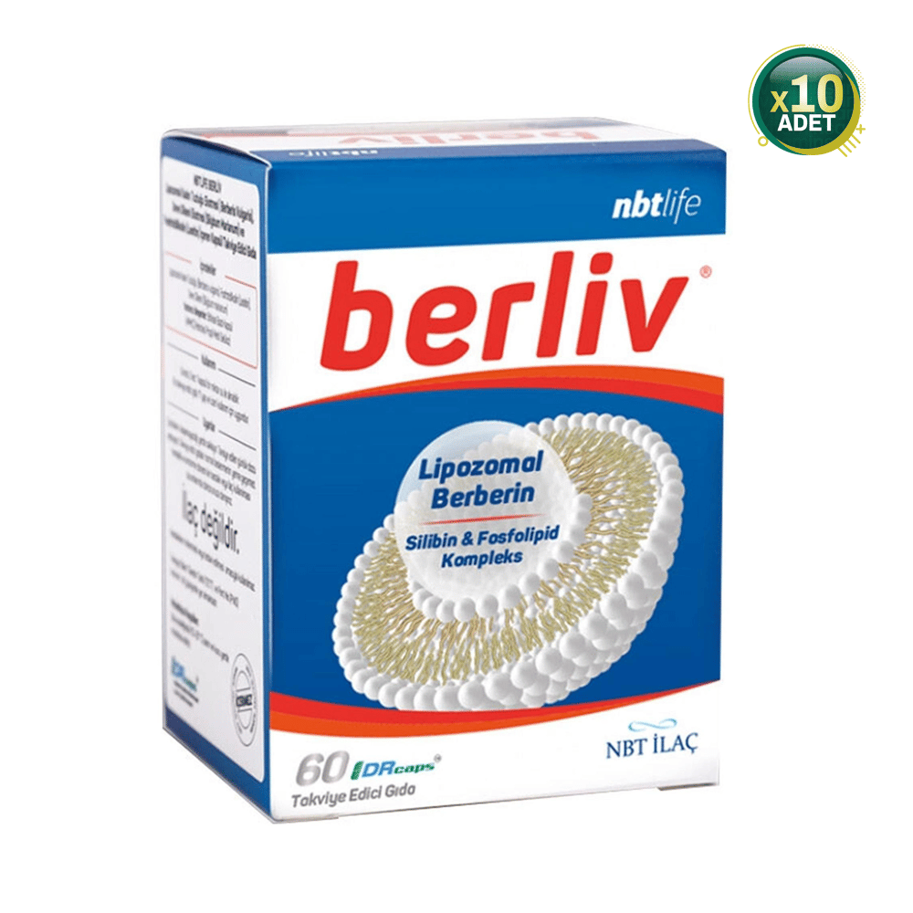 NBT İlaç Berliv Lipozomal Berberin Takviye Edici Gıda 60 Kapsül