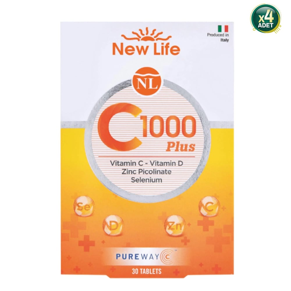 New Life C 1000 Plus 30 Tablet 4'lü  Paket