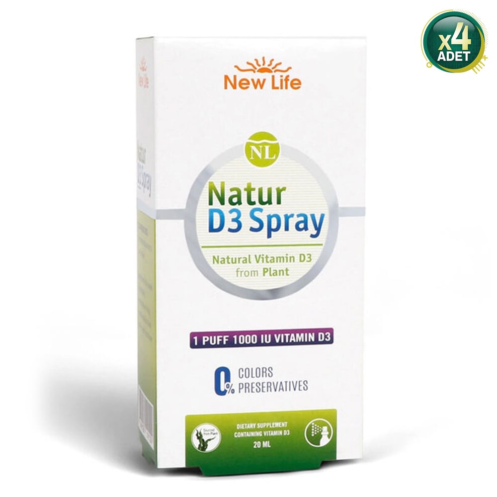 New Life Natur D3 Spray 20 ml 4 Adet