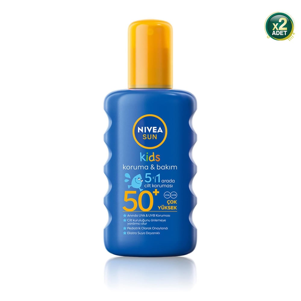 Nivea Koruma & Bakım 200 ml 50 Faktör Çocuk Güneş Spreyi 2 Adet