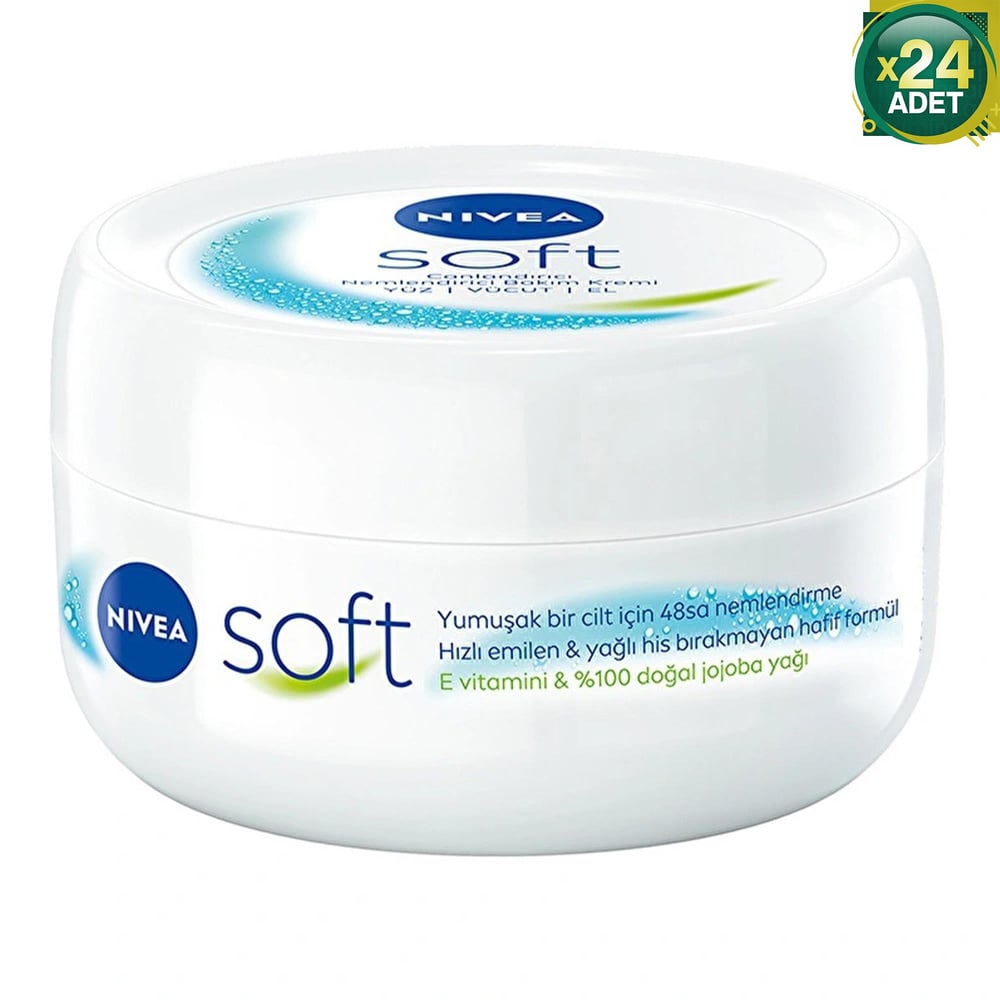 Nivea Soft Canlandırıcı & Nemlendirici Bakım Kremi 200 ML * 24 Adet