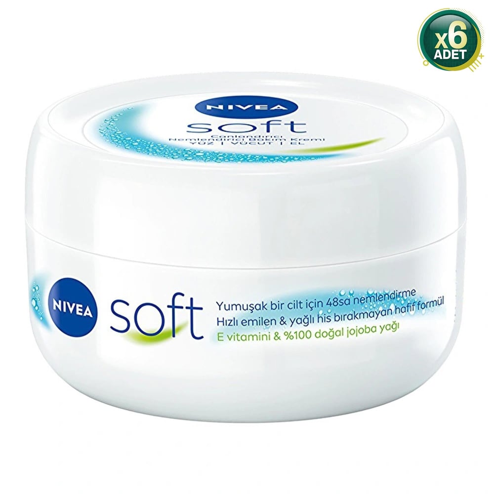 Nivea Soft Nemlendirici Bakım Kremi 200 Ml X 6 Adet
