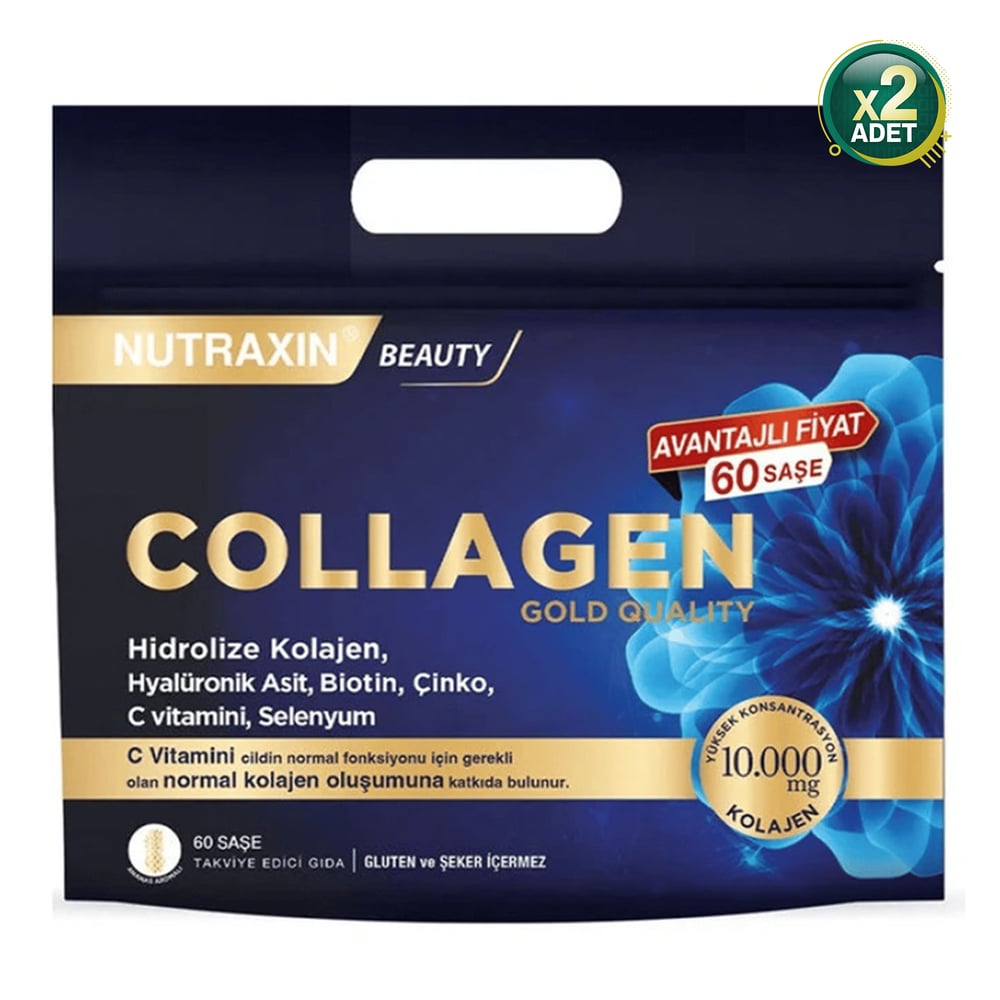 Nutraxin Collagen Gold Quality Hidrolize Kolajen 60 Şase 2 Adet