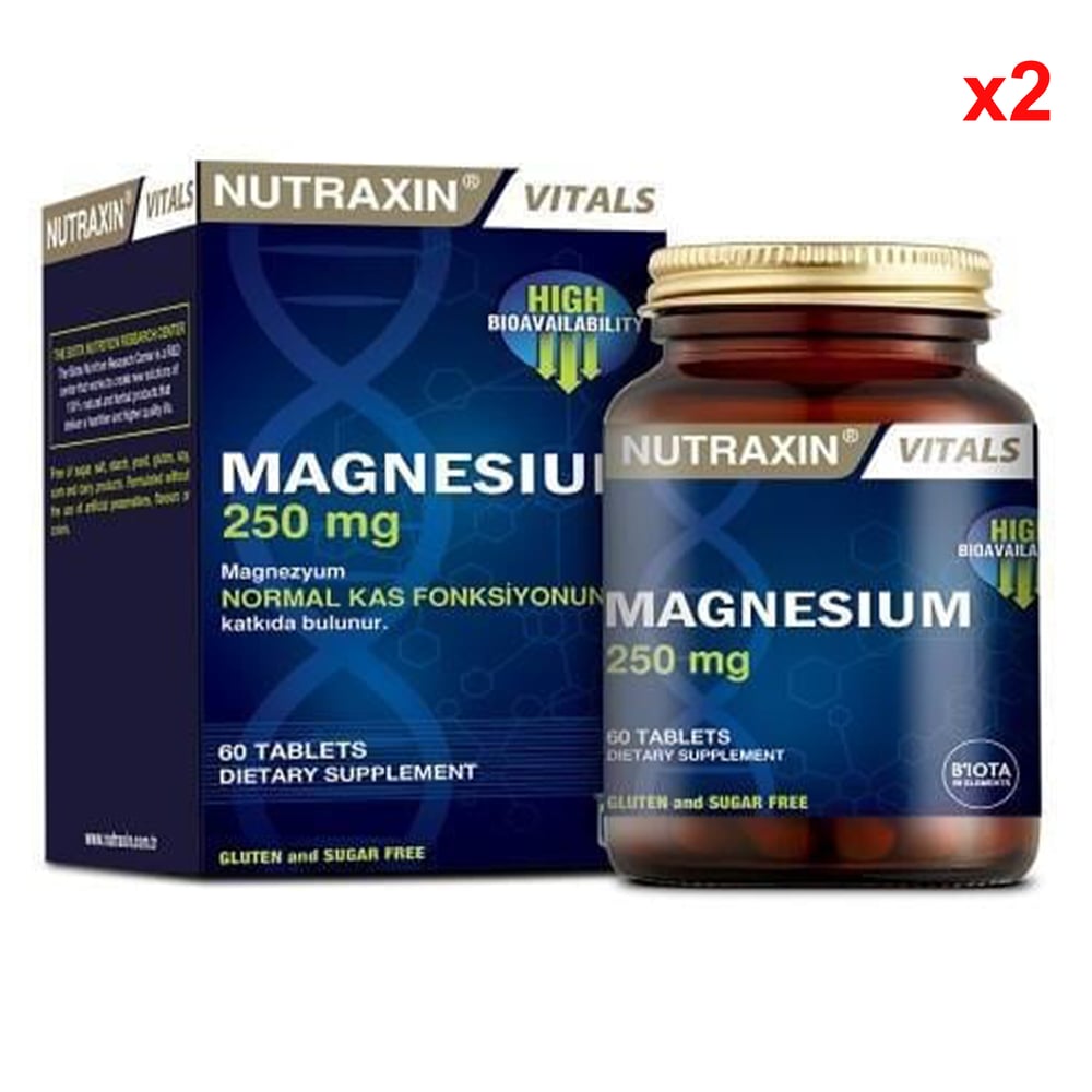 Nutraxin Magnesium 250 mg 60 Tablet 2 Adet
