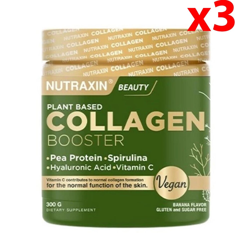 Nutraxin Vegan Collagen Booster Bezelye Proteini İçeren Takviye Edici Gıda 300 g 3 Adet