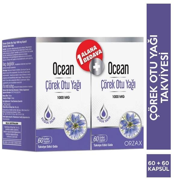 Ocean Çörek Otu Yağı 60 Kapsül 2'li
